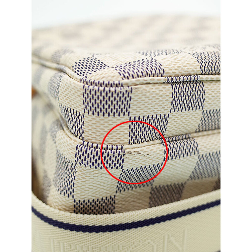 Louis Vuitton Damier Azur White Naviglio Shoulder Bag - Picture 7 of 8